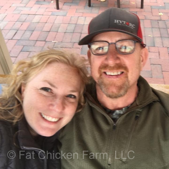 Brian and Kathryn at Fat Chicken Farm in NC.