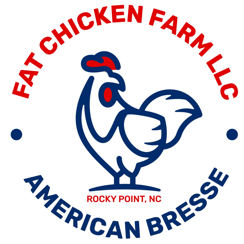 Fat Chicken Farm logo. Find them in North Carolina.