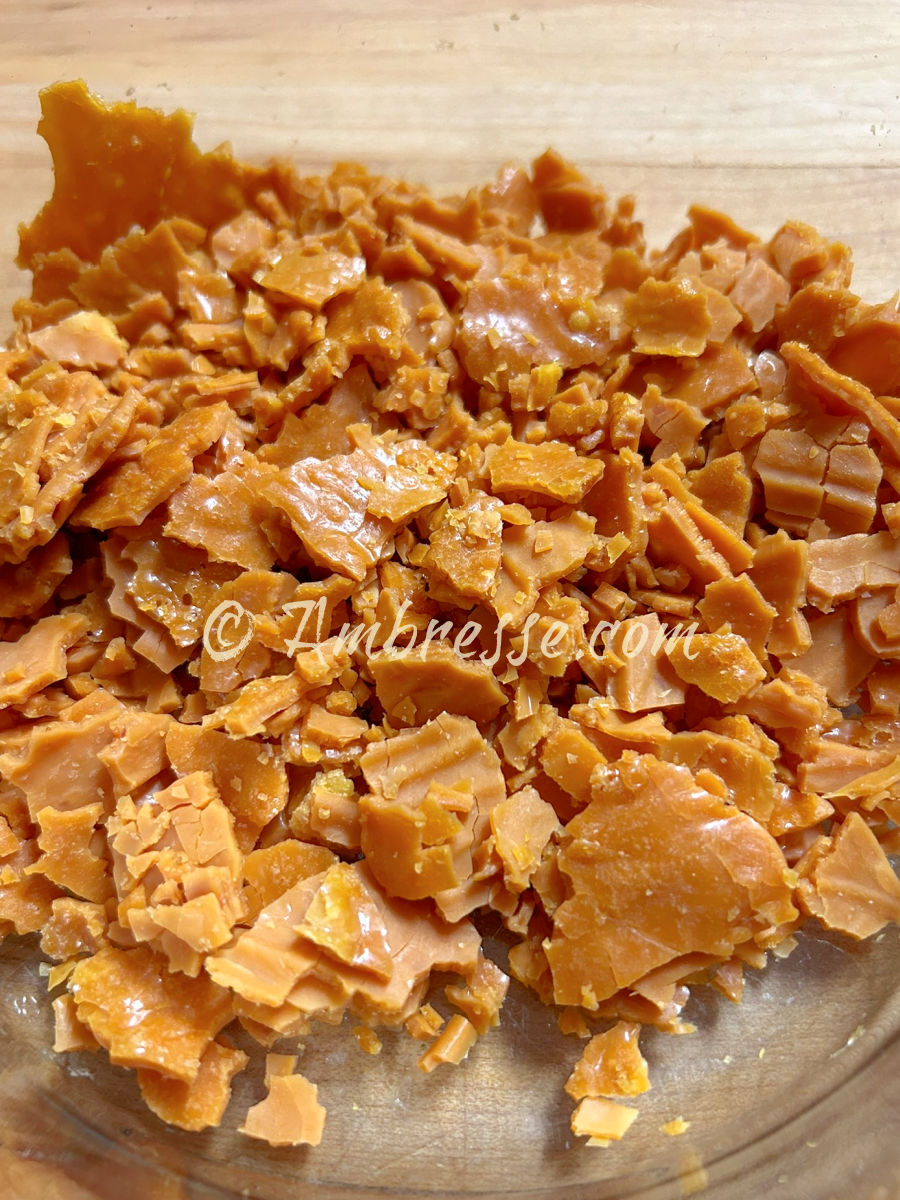 Dehydrated eggs. They look like "egg chips" when they first come out of the dehydrator.