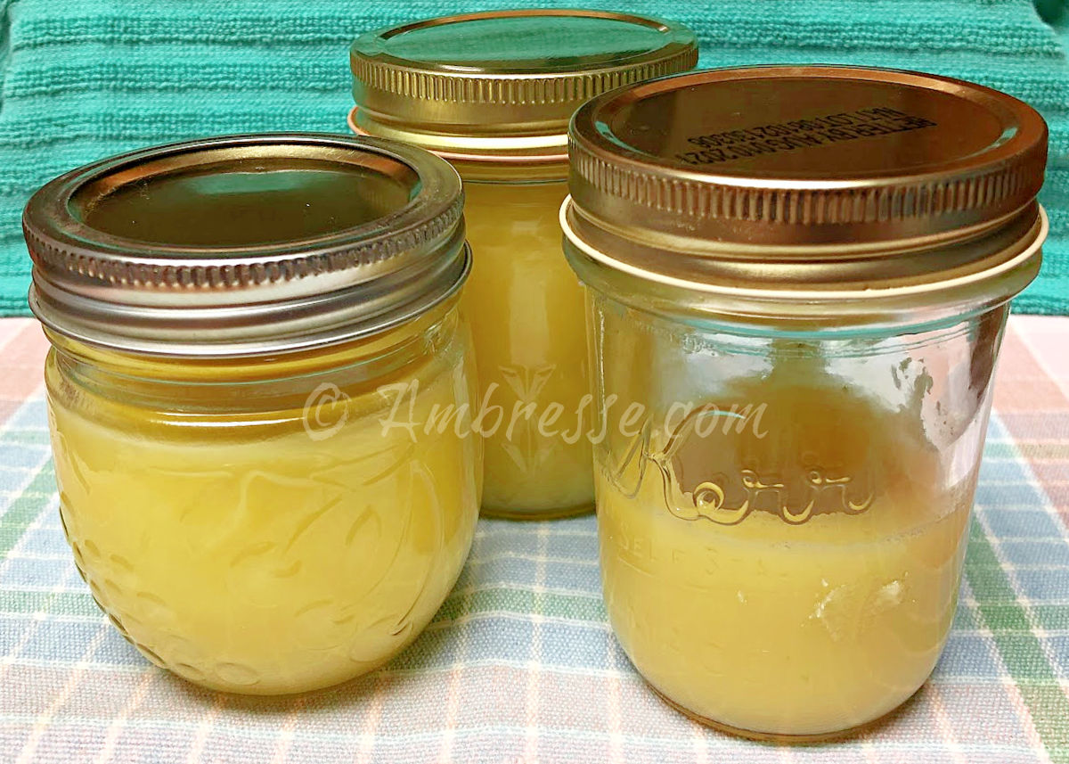 Schmaltz congeals into a solid yet soft yellow fat, which unlike tallow or lard, remains malleable even when chilled.